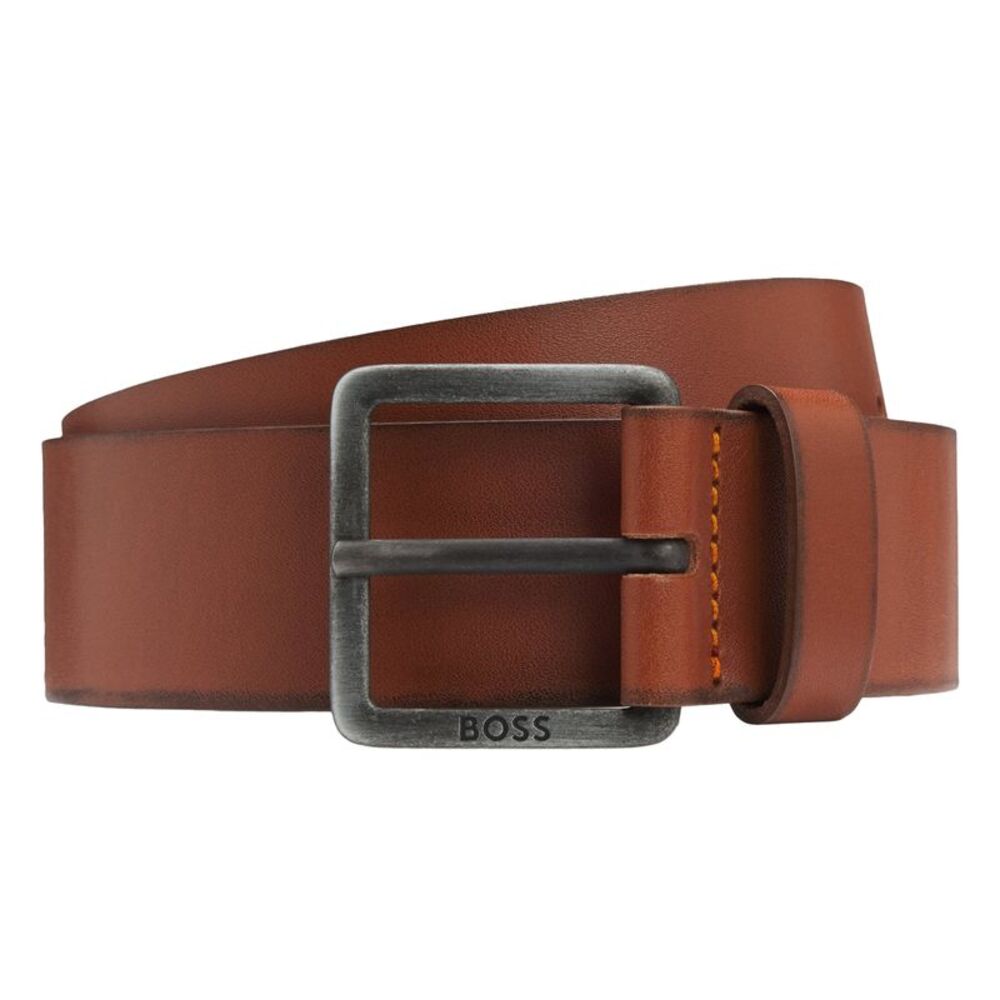 Boss Mens Cowhide Leather Belt / Medium Brown